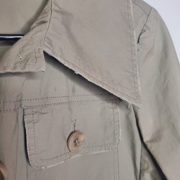 Alice & Olivia Olive Green Utility Jacket Women's XS Military Pockets Buttons - Picture 5 of 16